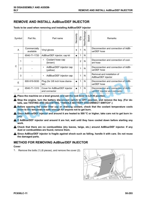 Komatsu PC650LC-11 Hydraulic Excavator Shop Manual SEN06603-14 5 Komatsu PC650LC-11 Hydraulic Excavator Shop Manual SEN06603-14 - Image 5