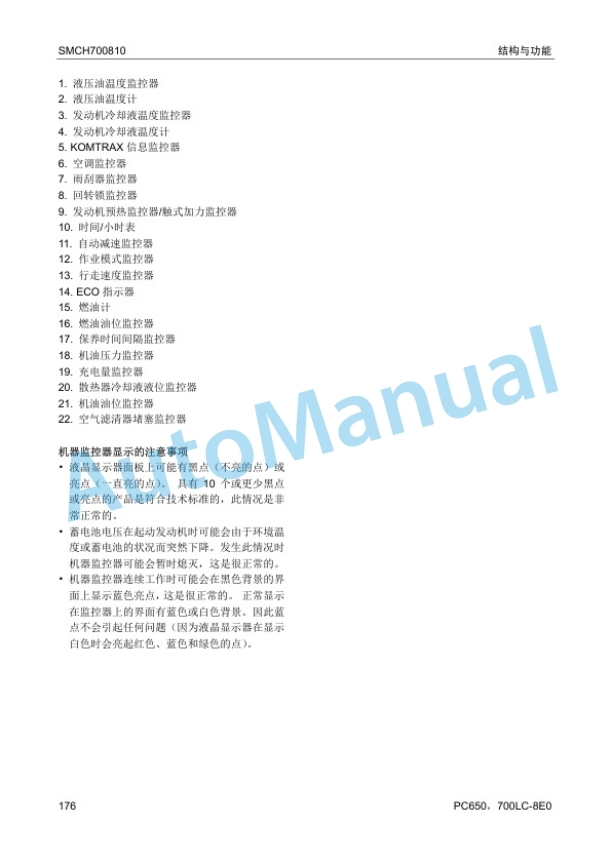 Alternative view of Komatsu PC650LC-8E0, PC700LC-8E0 Hydraulic Excavator Parts Manual SMCH700804