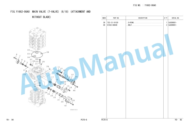 Komatsu PC70-8 Hydraulic Excavator Parts Manual FEN01601-00 5 Komatsu PC70-8 Hydraulic Excavator Parts Manual FEN01601-00-5