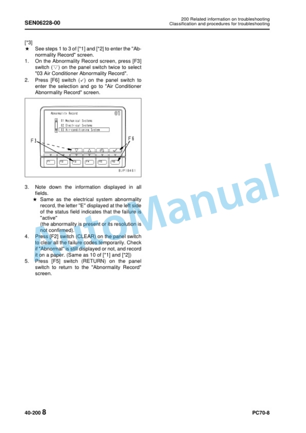 Komatsu PC70-8 Hydraulic Excavator Shop Manual SEN06204-C1 3 Komatsu PC70-8 Hydraulic Excavator Shop Manual SEN06204-C1 - Image 3