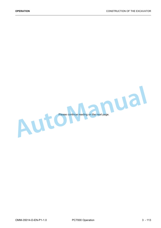 Komatsu PC7000-11 Hydraulic Mining Excavator Operation and Maintenance Manual 35014D-GB-P1-1.0 2 Komatsu PC7000-11 Hydraulic Mining Excavator Operation and Maintenance Manual 35014D-GB-P1-1.0 - Image 2