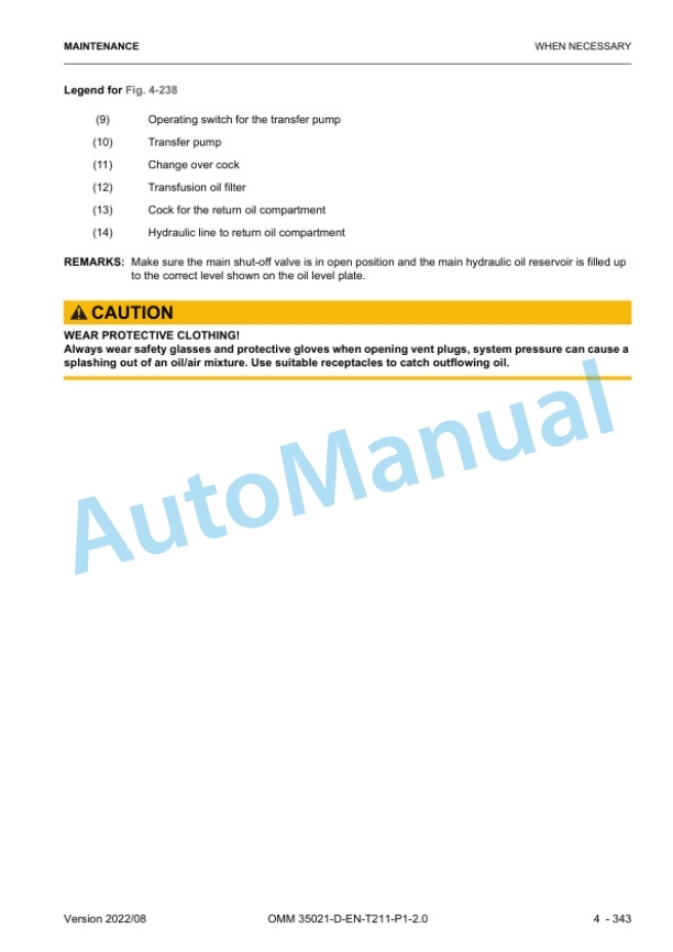 Komatsu PC7000-11 Hydraulic Mining Excavator Operation and Maintenance Manual 35021-D-EN-T211-P1-2.0 4 Komatsu PC7000-11 Hydraulic Mining Excavator Operation and Maintenance Manual 35021-D-EN-T211-P1-2.0 - Image 4