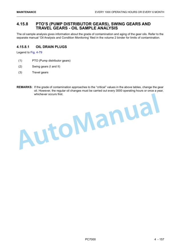 Komatsu PC7000-11 Hydraulic Mining Shovel Operation and Maintenance Manual 35009-xD-GB-1 5 Komatsu PC7000-11 Hydraulic Mining Shovel Operation and Maintenance Manual 35009-xD-GB-1 - Image 5