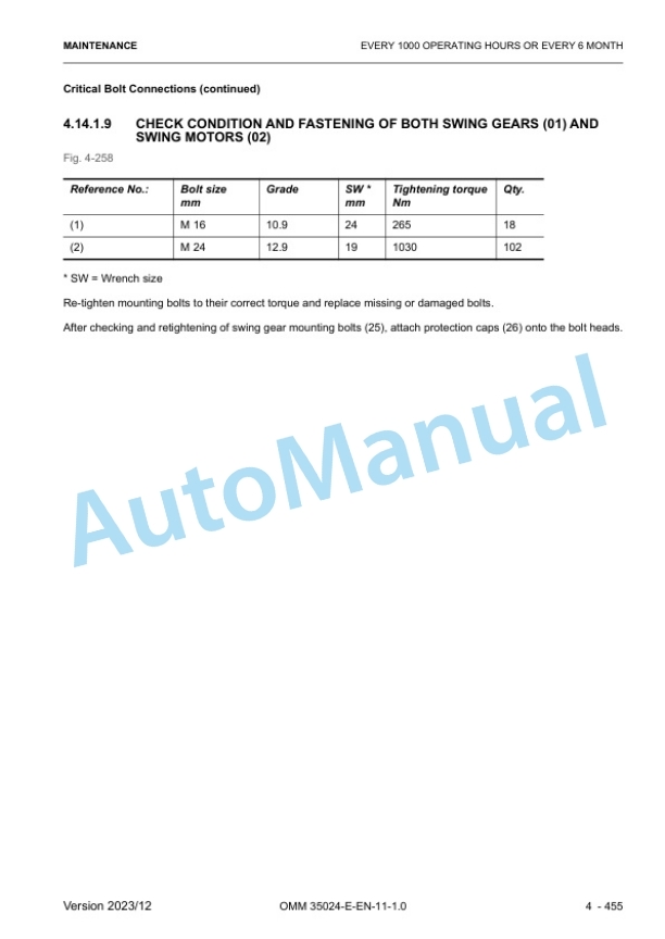 Komatsu PC7000-11 Hydraulic Mining Shovel Operation and Maintenance Manual 35024-E-EN-11-P1-1.0 5 Komatsu PC7000-11 Hydraulic Mining Shovel Operation and Maintenance Manual 35024-E-EN-11-P1-1.0 - Image 5