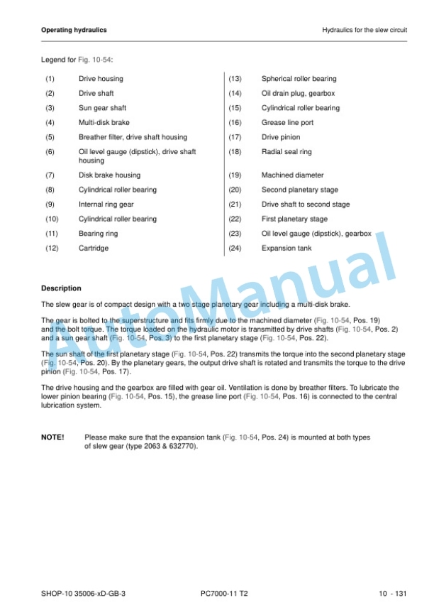 Alternative view of Komatsu PC7000-11 T2 Hydraulic Mining Excavator Shop Manual 35006-xD-GB-3