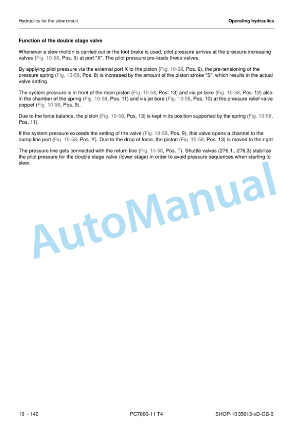 Alternative view of Komatsu PC7000-11 T4 Hydraulic Mining Excavator Shop Manual 35013-xD-GB-0