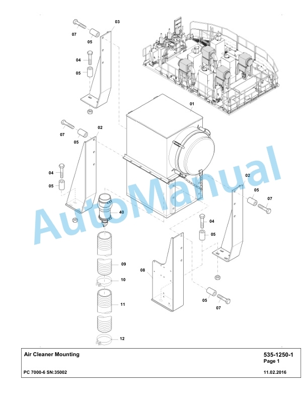 Komatsu PC7000-6 Hydraulic Excavator Parts Manual G35002 2 Komatsu PC7000-6 Hydraulic Excavator Parts Manual G35002-2