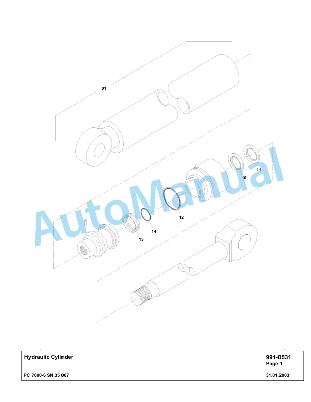 Komatsu PC7000-6 Hydraulic Excavator Parts Manual G35007 5 Komatsu PC7000-6 Hydraulic Excavator Parts Manual G35007-5