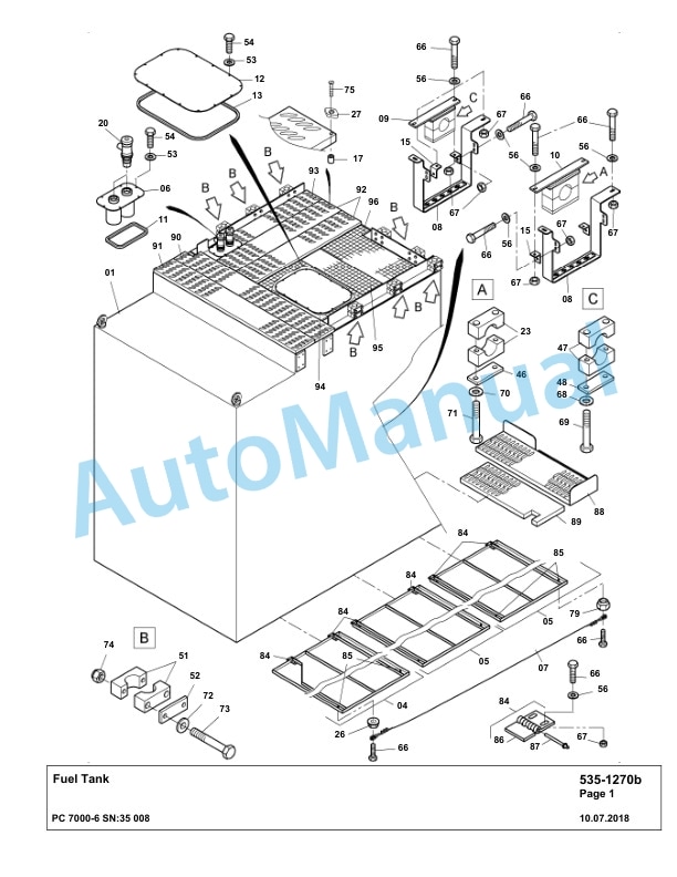 Komatsu PC7000-6 Hydraulic Excavator Parts Manual G35008 2 Komatsu PC7000-6 Hydraulic Excavator Parts Manual G35008-2