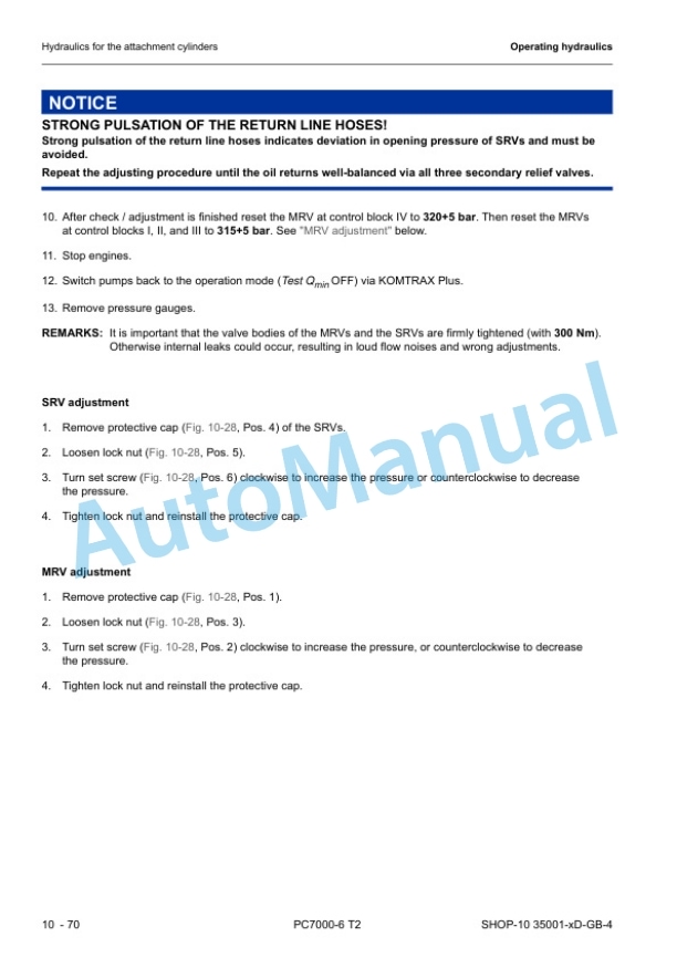 Alternative view of Komatsu PC7000-6 T2 Hydraulic Mining Shovel Shop Manual 35001xD-GB-4