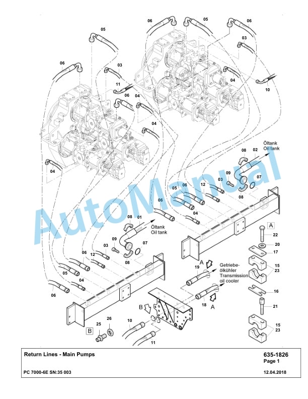 Komatsu PC7000-6E Hydraulic Excavator Parts Manual G35003 3 Komatsu PC7000-6E Hydraulic Excavator Parts Manual G35003-3