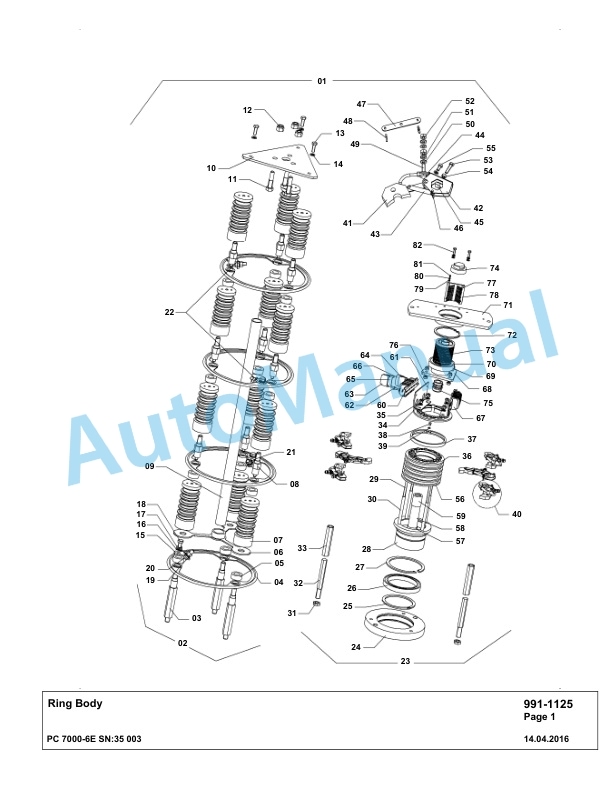 Komatsu PC7000-6E Hydraulic Excavator Parts Manual G35003 5 Komatsu PC7000-6E Hydraulic Excavator Parts Manual G35003-5