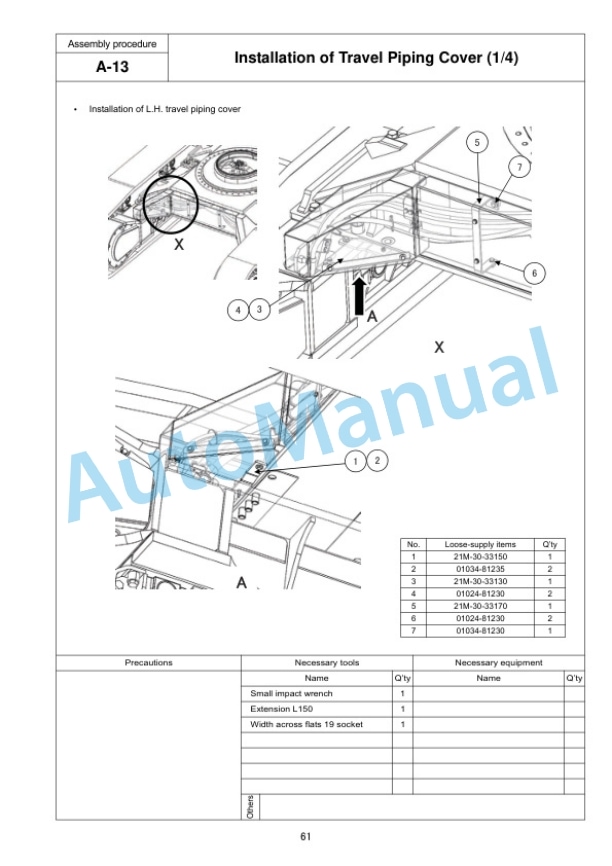 Komatsu PC700LC-11 Hydraulic Excavator Field Assembly Manual GEN00155-05 3 Komatsu PC700LC-11 Hydraulic Excavator Field Assembly Manual GEN00155-05 - Image 3