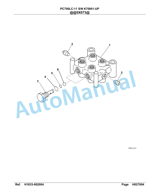 Komatsu PC700LC-11 Hydraulic Excavator Parts Manual K70001-up 3 Komatsu PC700LC-11 Hydraulic Excavator Parts Manual K70001-up-3
