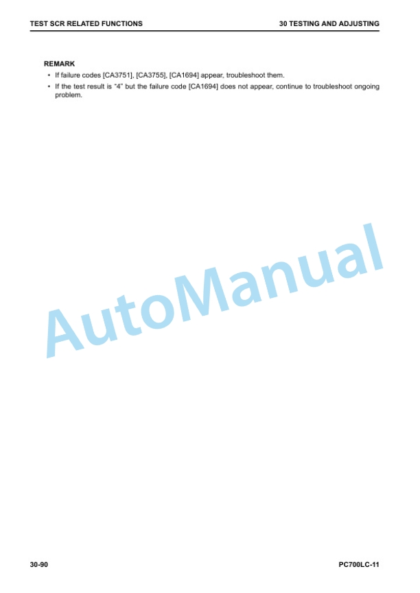 Alternative view of Komatsu PC700LC-11 Hydraulic Excavator Shop Manual SEN06700-01