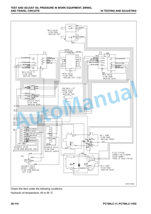 Alternative view of Komatsu PC700LC-11, PC700LC-11E0 Hydraulic Excavator Shop Manual SEN06957-00