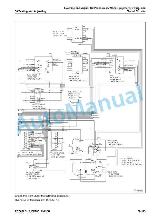 Alternative view of Komatsu PC700LC-11, PC700LC-11E0 Hydraulic Excavator Shop Manual SEN06957-02