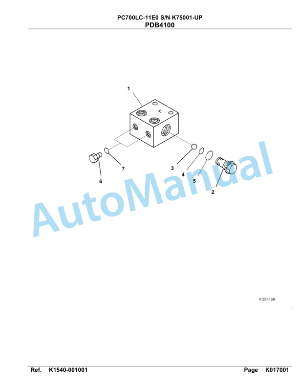 Komatsu PC700LC-11E0 Hydraulic Excavator Parts Manual PC00072U 4 Komatsu PC700LC-11E0 Hydraulic Excavator Parts Manual PC00072U-4
