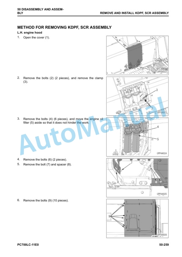 Komatsu PC700LC-11E0 Hydraulic Excavator Shop Manual UENBM00513 5 Komatsu PC700LC-11E0 Hydraulic Excavator Shop Manual UENBM00513 - Image 5