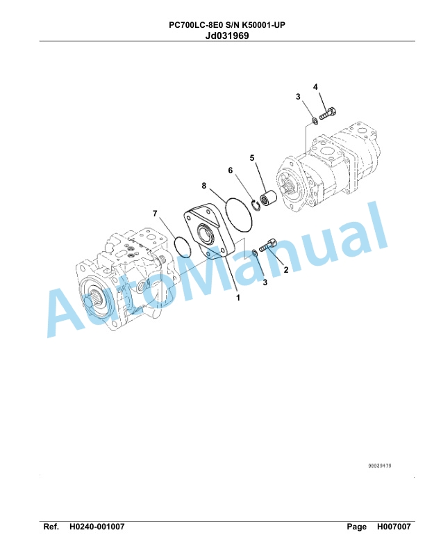 Komatsu PC700LC-8E0 Hydraulic Excavator Parts Manual SAA6D1JU 2 Komatsu PC700LC-8E0 Hydraulic Excavator Parts Manual SAA6D1JU-2