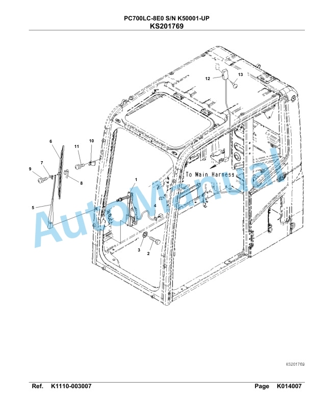 Komatsu PC700LC-8E0 Hydraulic Excavator Parts Manual SAA6D1JU 3 Komatsu PC700LC-8E0 Hydraulic Excavator Parts Manual SAA6D1JU-3