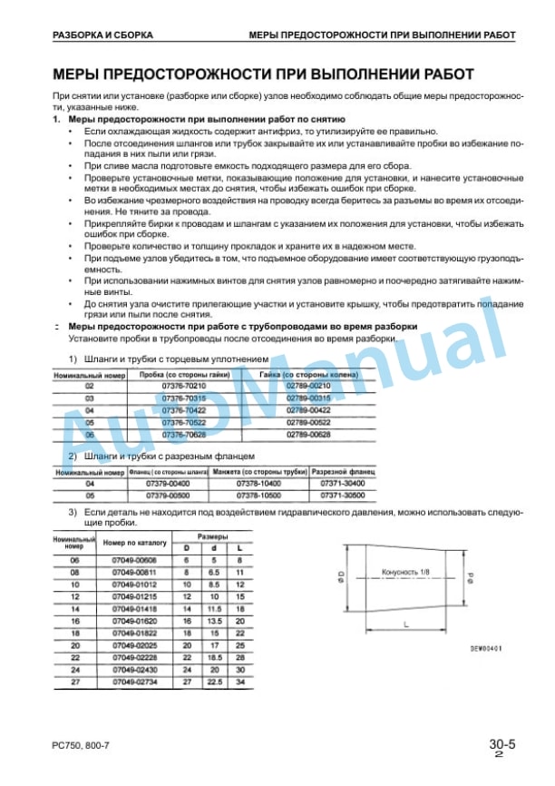 Komatsu PC750-7, PC800-7 Hydraulic Excavator Shop Manual SRBM031302 5 Komatsu PC750-7, PC800-7 Hydraulic Excavator Shop Manual SRBM031302 - Image 5