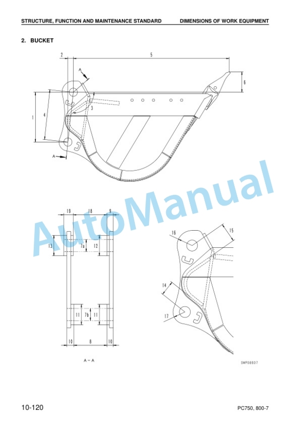 Alternative view of Komatsu PC750-7, PC800-7 Shop Manual SEBM031312