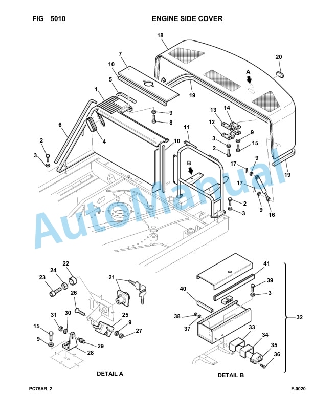 Komatsu PC75R-2 USA Hydraulic Excavator Parts Manual 22E5200001-up 3 Komatsu PC75R-2 USA Hydraulic Excavator Parts Manual 22E5200001-up-3