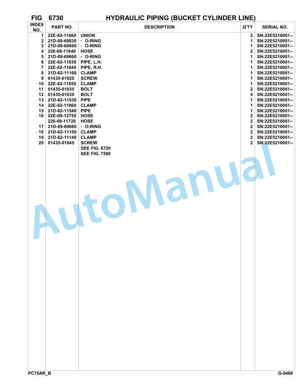 Komatsu PC75R-2 USA Hydraulic Excavator Parts Manual 22E5210001-up 5 Komatsu PC75R-2 USA Hydraulic Excavator Parts Manual 22E5210001-up-5