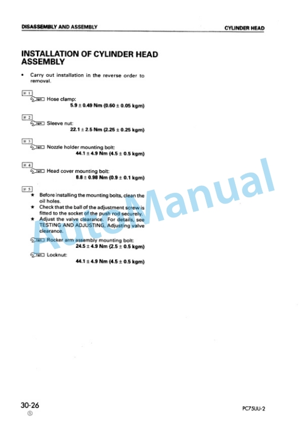 Komatsu PC75UU-2 Hydraulic Excavator Shop Manual SEBM001302 4 Komatsu PC75UU-2 Hydraulic Excavator Shop Manual SEBM001302 - Image 4