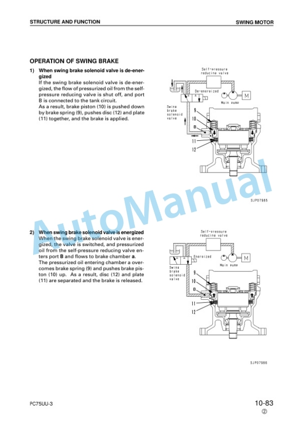 Alternative view of Komatsu PC75UU-3 Hydraulic Excavator Shop Manual SEBM016404