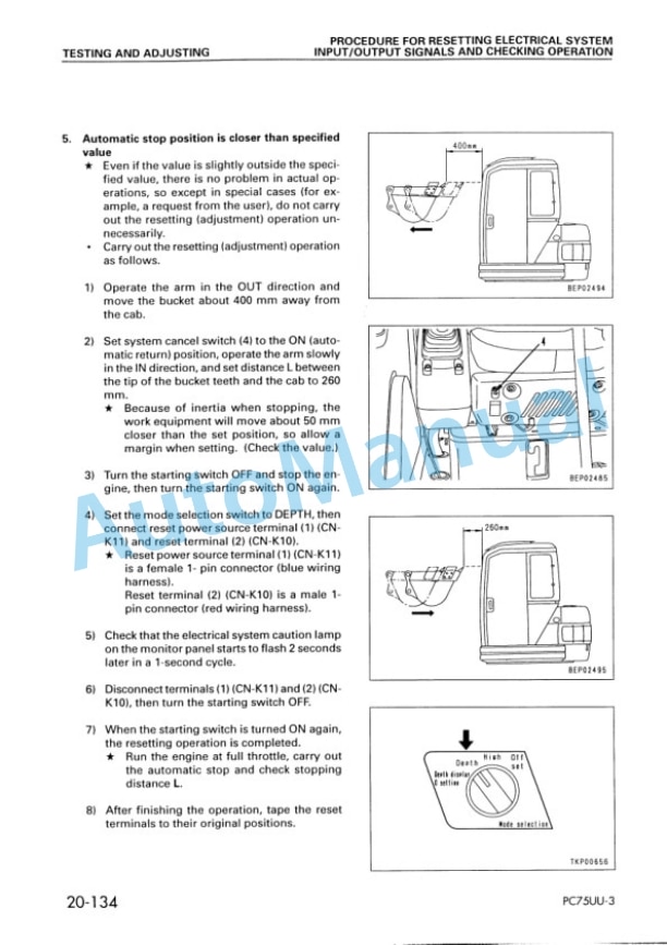 Komatsu PC75UU-3 Hydraulic Excavator Shop Manual SEBM016404 3 Komatsu PC75UU-3 Hydraulic Excavator Shop Manual SEBM016404 - Image 3