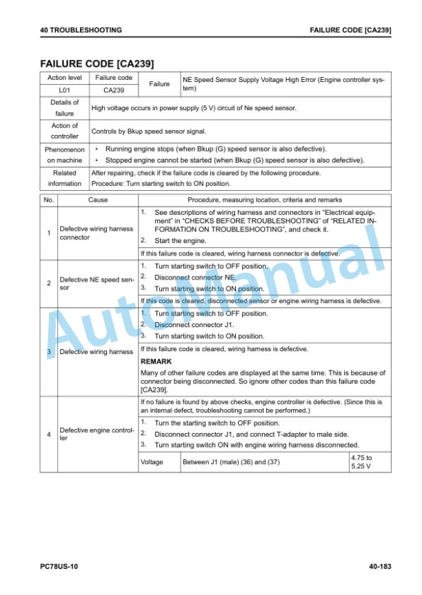 Komatsu PC78US-10 Hydraulic Excavator Shop Manual SEN06518-06 3 Komatsu PC78US-10 Hydraulic Excavator Shop Manual SEN06518-06 - Image 3