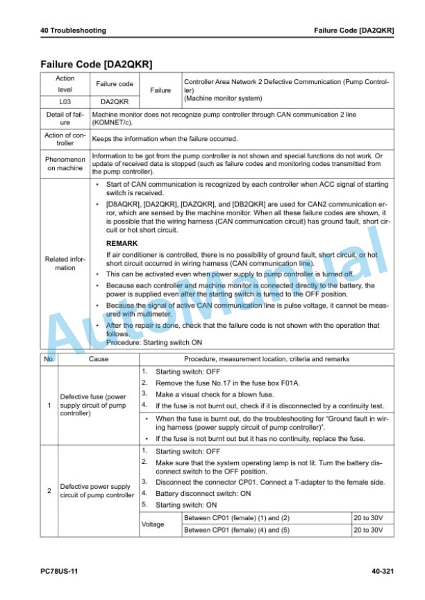 Komatsu PC78US-11 Hydraulic Excavator Shop Manual SEN06844-C8 3 Komatsu PC78US-11 Hydraulic Excavator Shop Manual SEN06844-C8 - Image 3