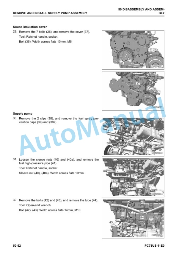 Komatsu PC78US-11E0 Hydraulic Excavator Shop Manual SEN06854-02 4 Komatsu PC78US-11E0 Hydraulic Excavator Shop Manual SEN06854-02 - Image 4
