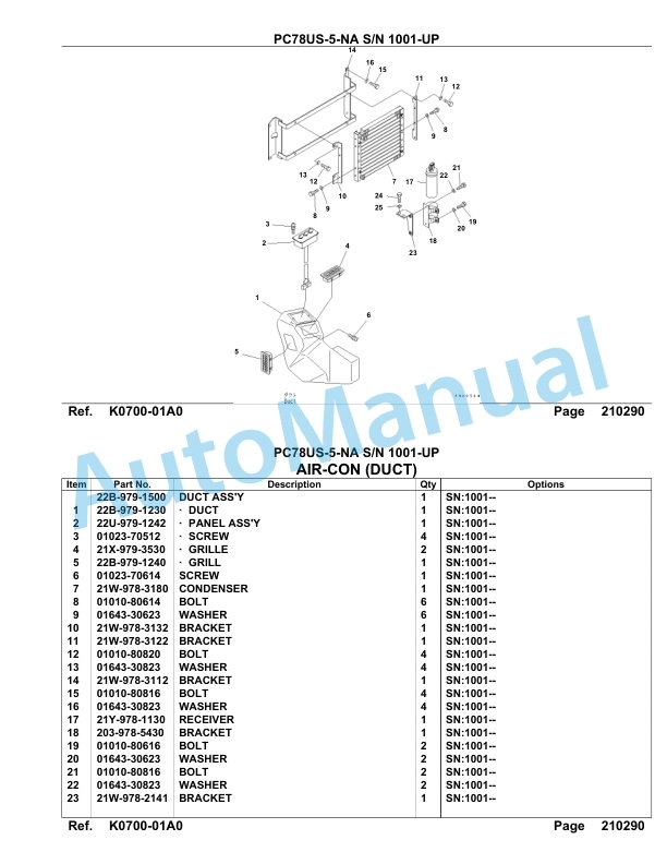 Komatsu PC78US-5-NA Parts Manual 3 Komatsu PC78US-5-NA Parts Manual-3