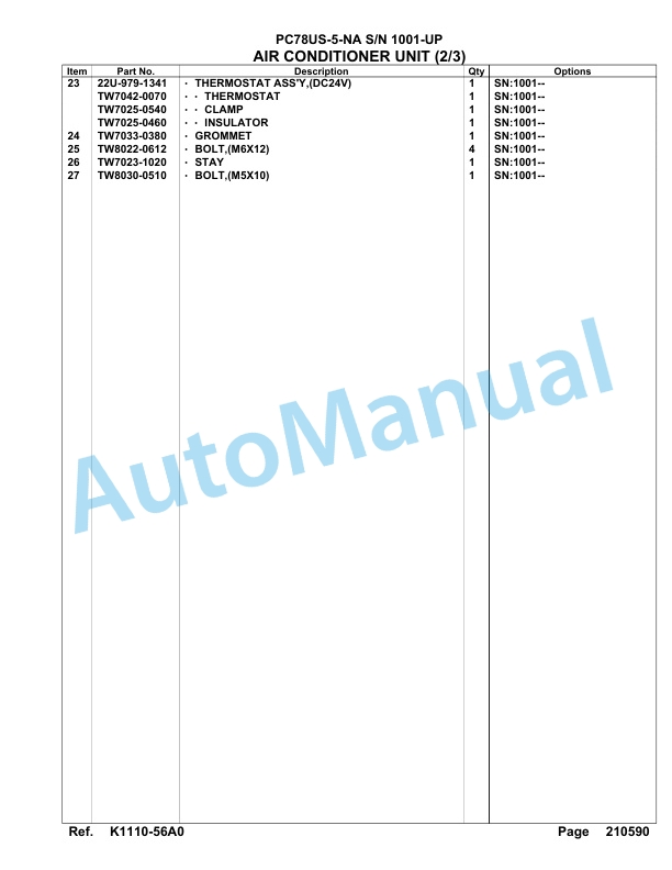 Komatsu PC78US-5-NA Parts Manual 4 Komatsu PC78US-5-NA Parts Manual-4