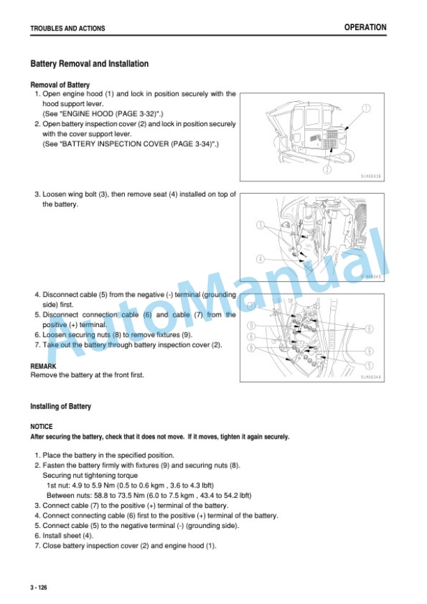 Komatsu PC78US-6 Hydraulic Excavator Operation and Maintenance Manual TEN00289-00 4 Komatsu PC78US-6 Hydraulic Excavator Operation and Maintenance Manual TEN00289-00 - Image 4