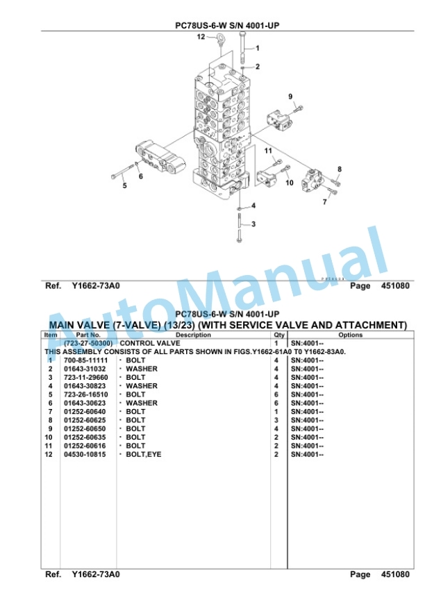 Komatsu PC78US-6-W Parts Manual 4 Komatsu PC78US-6-W Parts Manual-4