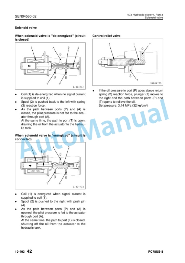 Alternative view of Komatsu PC78US-8 Hydraulic Excavator Shop Manual SEN04543-17