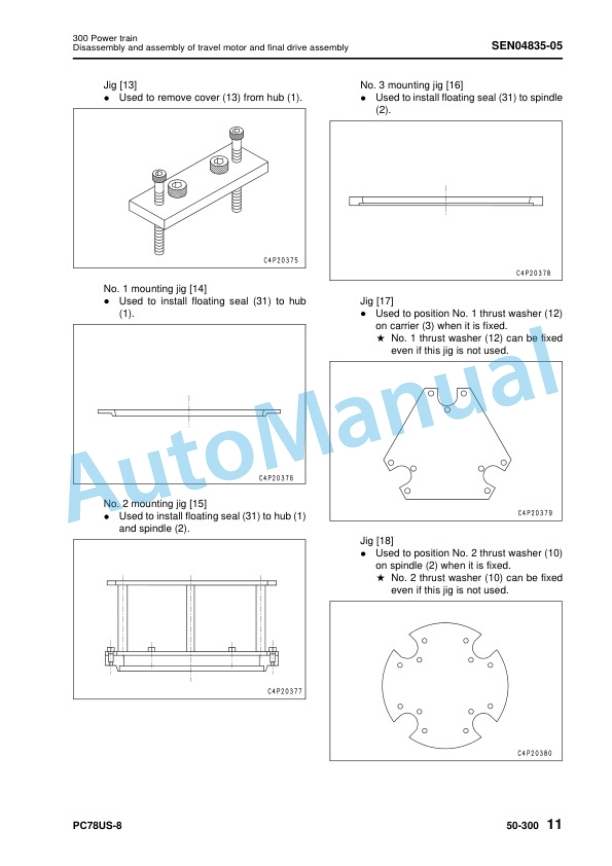Komatsu PC78US-8 Hydraulic Excavator Shop Manual SEN04543-17 5 Komatsu PC78US-8 Hydraulic Excavator Shop Manual SEN04543-17 - Image 5