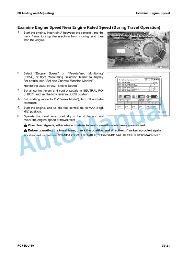 Alternative view of Komatsu PC78UU-10 Hydraulic Excavator Shop Manual SEN06659-05