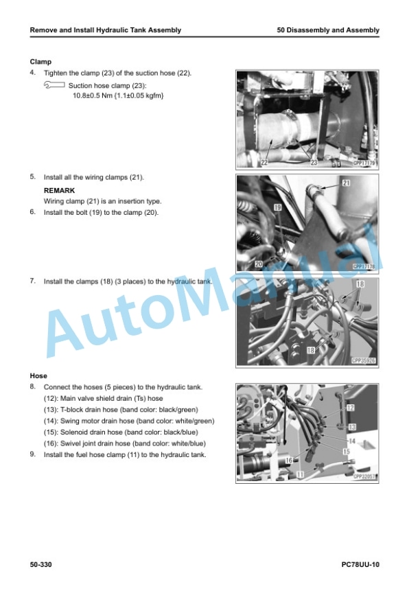 Komatsu PC78UU-10 Hydraulic Excavator Shop Manual SEN06659-05 5 Komatsu PC78UU-10 Hydraulic Excavator Shop Manual SEN06659-05 - Image 5