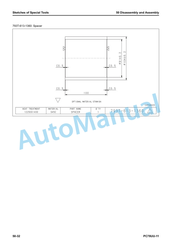 Komatsu PC78UU-11 Hydraulic Excavator Shop Manual SEN06960-00 4 Komatsu PC78UU-11 Hydraulic Excavator Shop Manual SEN06960-00 - Image 4