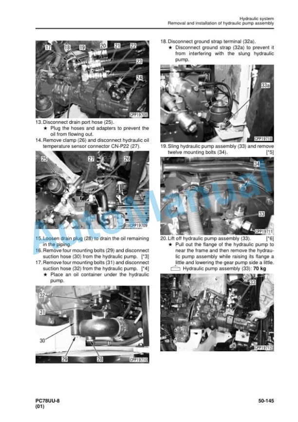 Komatsu PC78UU-8 Hydraulic Excavator Shop Manual SEN05205-07 5 Komatsu PC78UU-8 Hydraulic Excavator Shop Manual SEN05205-07 - Image 5