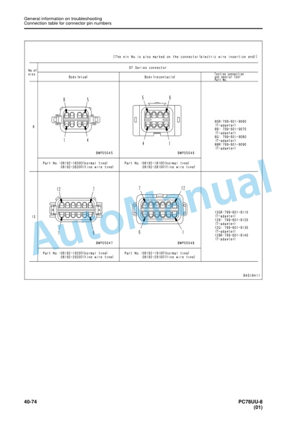 Komatsu PC78UU-8 Hydraulic Excavator Shop Manual SEN05205-08 3 Komatsu PC78UU-8 Hydraulic Excavator Shop Manual SEN05205-08 - Image 3