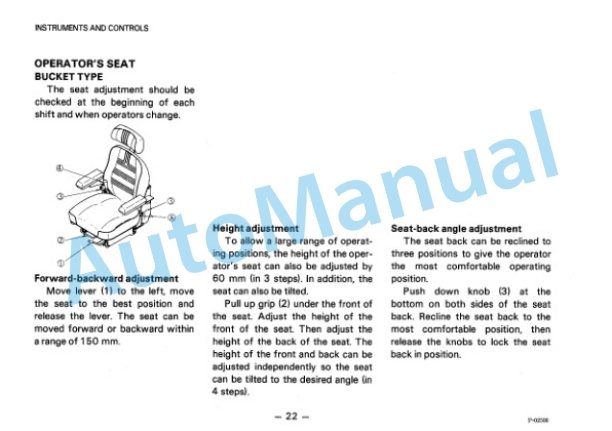 Alternative view of Komatsu PC80-3, PC80LC-3 Hydraulic Excavator Operation and Maintenance Manual SEAM020X0302