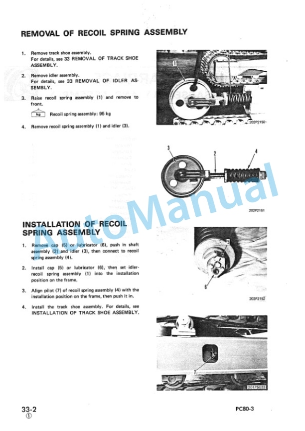 Komatsu PC80-3, PC80LC-3 Hydraulic Excavator Shop Manual SEBM020X0302 3 Komatsu PC80-3, PC80LC-3 Hydraulic Excavator Shop Manual SEBM020X0302 - Image 3