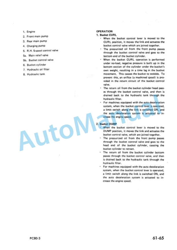 Komatsu PC80-3, PC80LC-3 Hydraulic Excavator Shop Manual SEBM020X0302 4 Komatsu PC80-3, PC80LC-3 Hydraulic Excavator Shop Manual SEBM020X0302 - Image 4