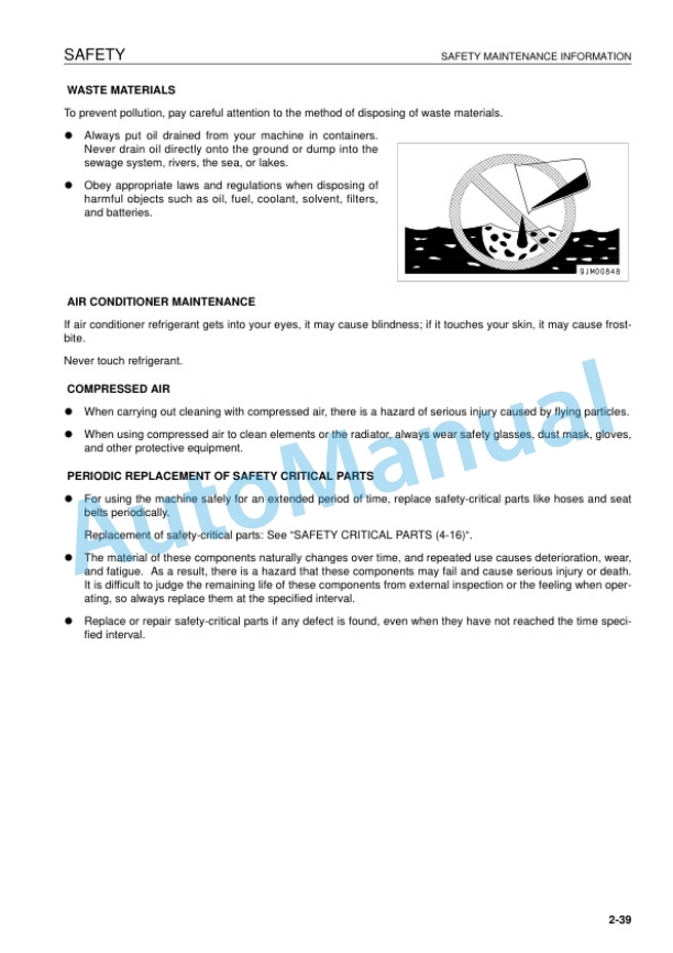 Alternative view of Komatsu PC800-8, PC800LC-8 Hydraulic Excavator Operation and Maintenance Manual UEAM005400